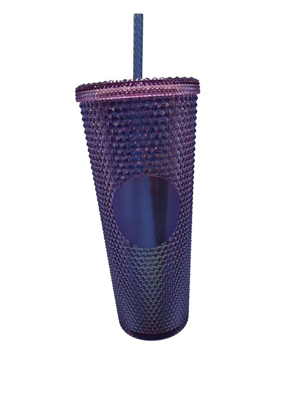 Starbucks Walt Disney World 50th Anniversary Studded Tumbler Purple Straw Lid